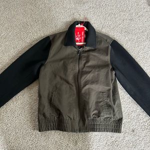 True religion military green jacket